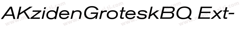 AKzidenGroteskBQ Ext字体转换